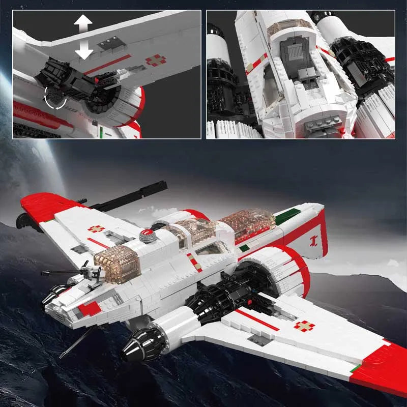 Mould King MOC Building Block Set: Star Wars MOC ARC-170 Starfighter, Model MK21044