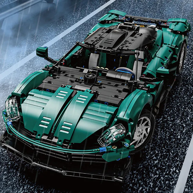 TiaGole MOC Motorized Building Block Set: Aston Martin Super Sports Car, Model T5030