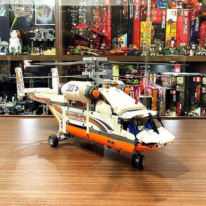 MOC Motorized Building Block Set: Heavy Lift Helicopter, Model 40026