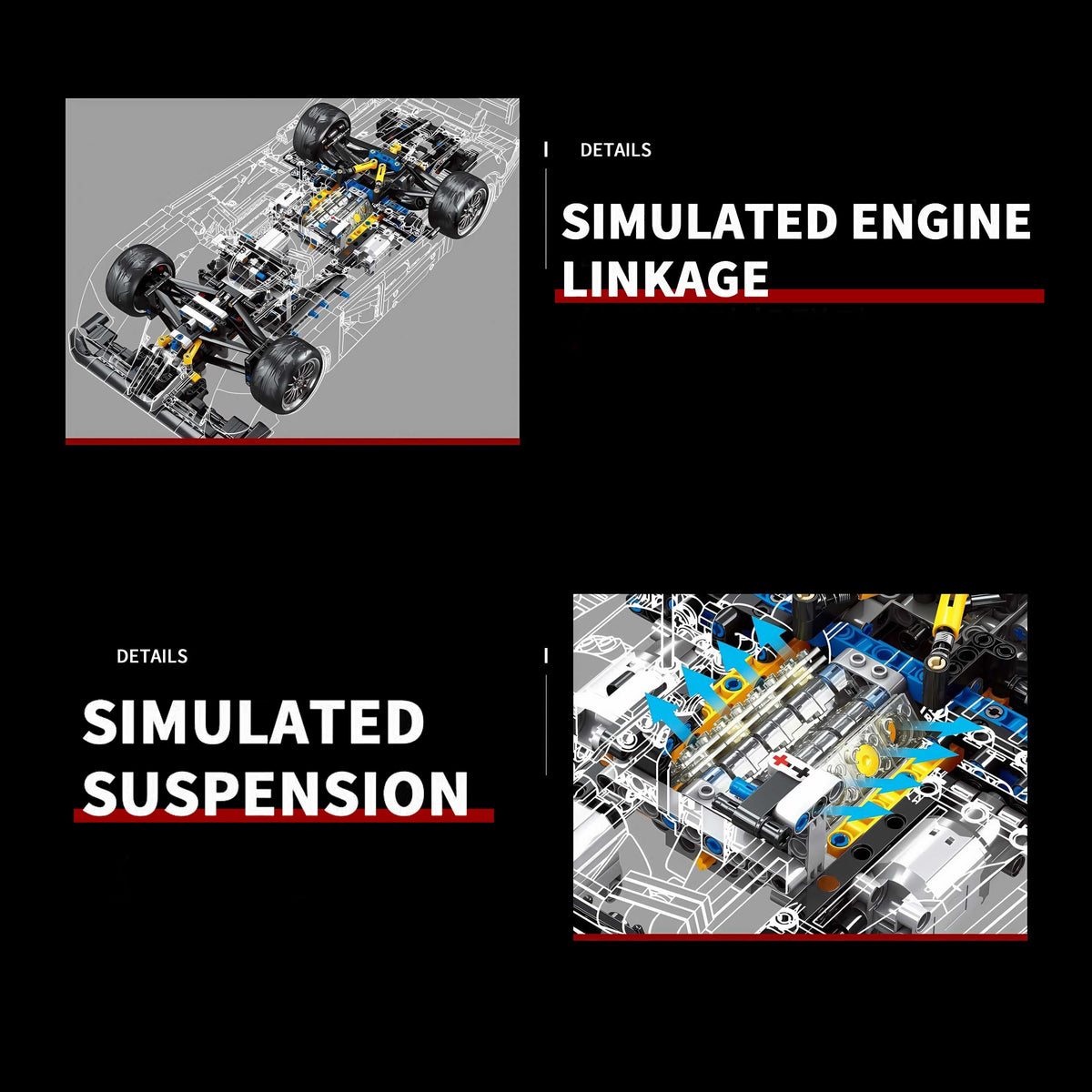 Trilumity Building Block Set: 1:8 Audi R8 Lmp 2000 | Remote Controlled | Genuine Authorization | 2426-Piece