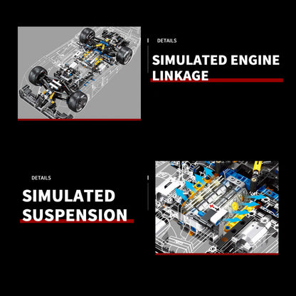 Trilumity Building Block Set: 1:8 Audi R8 Lmp 2000 | Remote Controlled | Genuine Authorization | 2426-Piece