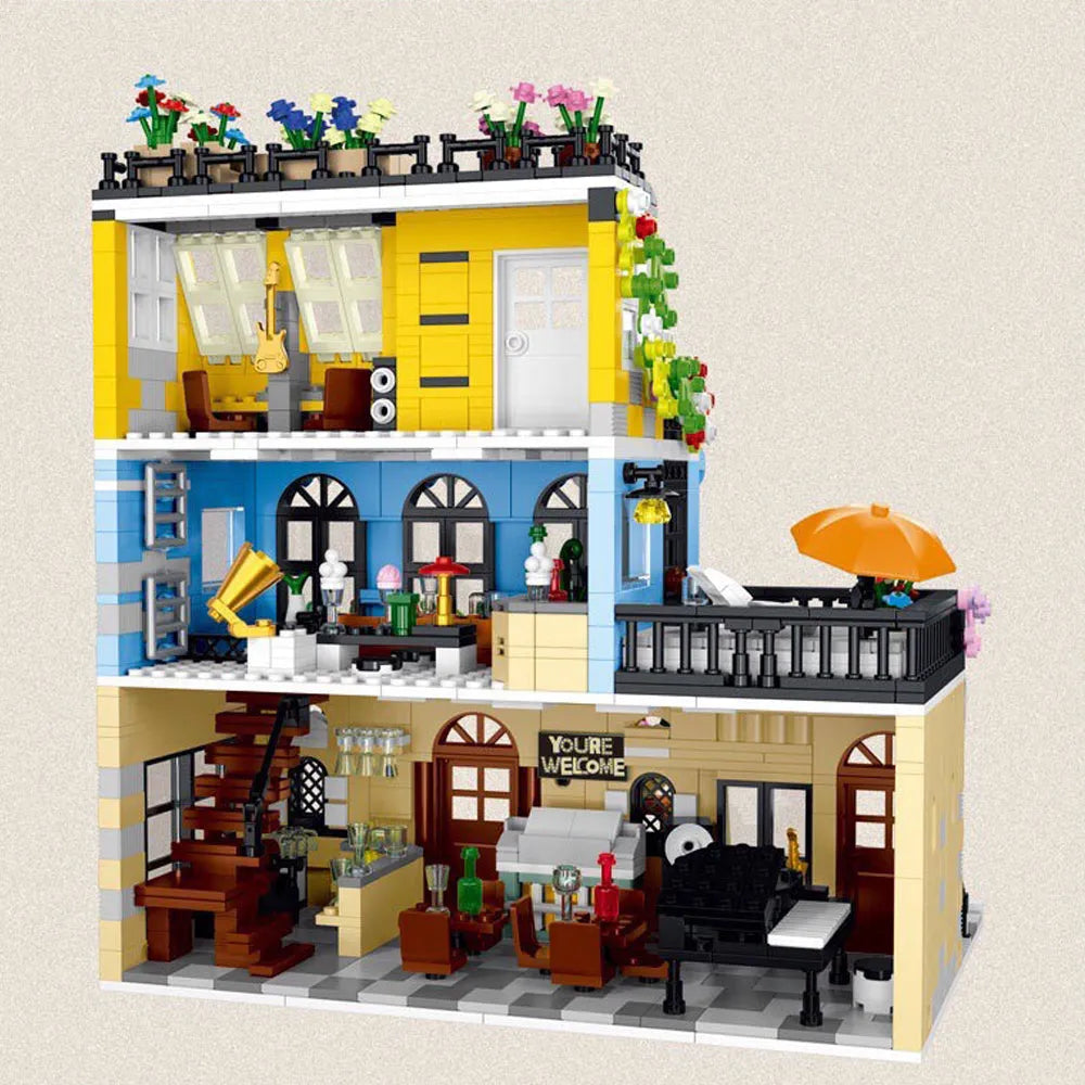 MORK MOC Building Block Set: Hotel Block Module, Model 20115
