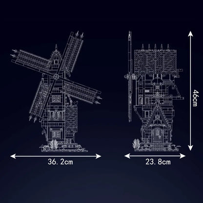Mould King MOC Building Block Set: Medieval City Windmill, Model K10060