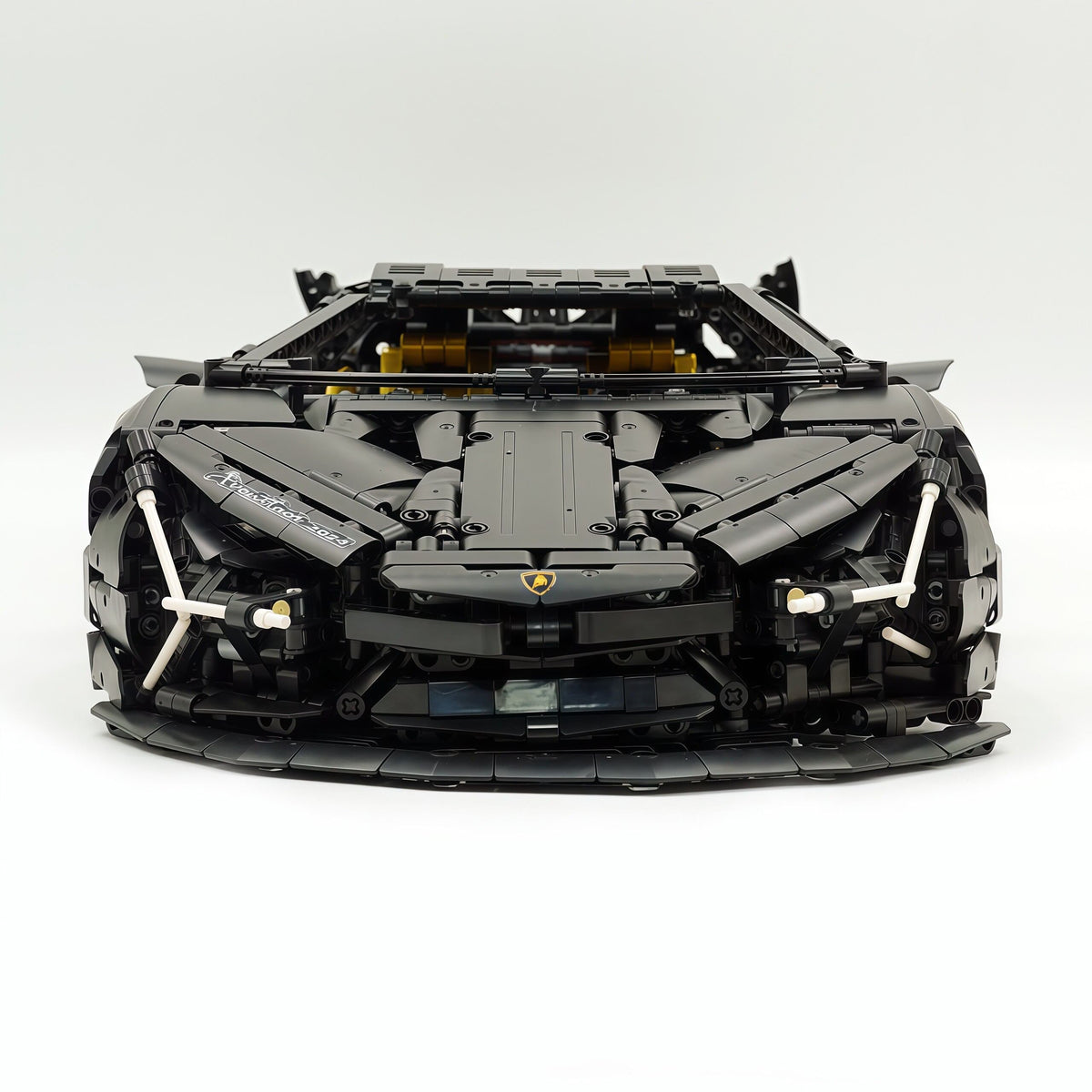 Trilumity Motorized Building Block Set: 1:8 Italian Bull Jota V12 Hypercar – Barrel Plated Matte Black Customized Edition (3260-Piece)