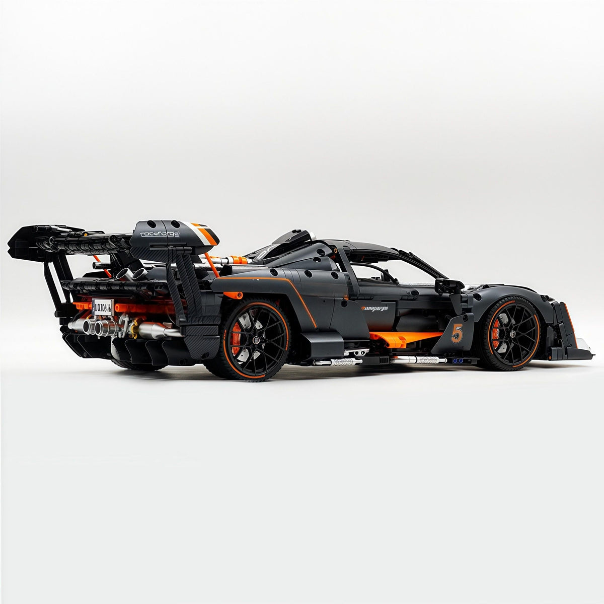 Trilumity Motorized Building Block Set: 1:8 McLaren Senna Black Knight Hypercar Limited Edition (3803-Piece)