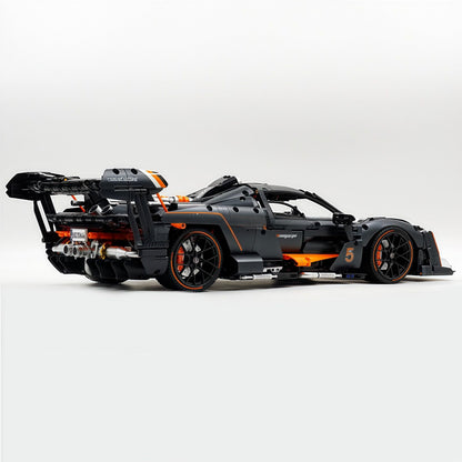Trilumity Motorized Building Block Set: 1:8 McLaren Senna Black Knight Hypercar Limited Edition (3803-Piece)