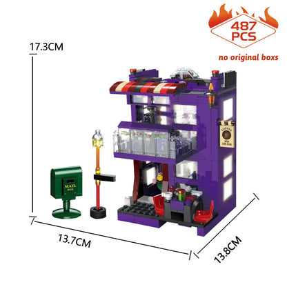 JieStar MOC Building Block Set: Harry Potter MOC Magic Diagon Pub, Model JJ9003