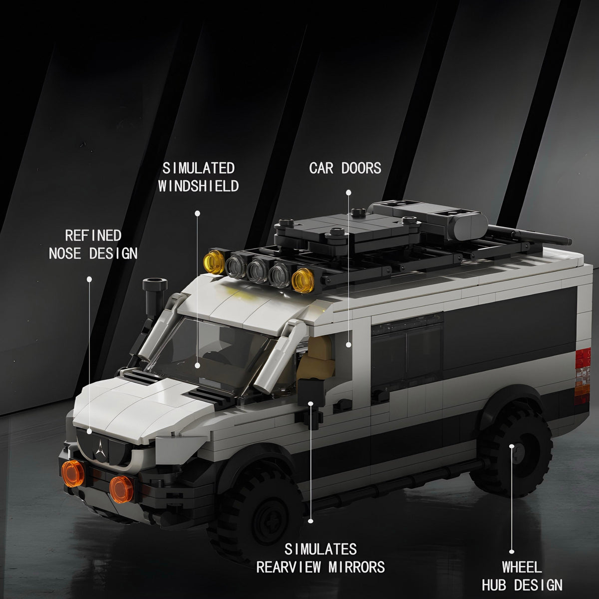 Trilumity Building Block Set: 1: 24 Sprinter 4X4 Off Roader (580-Piece)