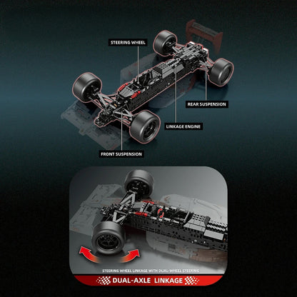 Trilumity Building Block Set: 1:8 McLaren Mp4/6 F1 Racing | 1991 Red & White Grand Prix Championship Livery (2800-Piece)