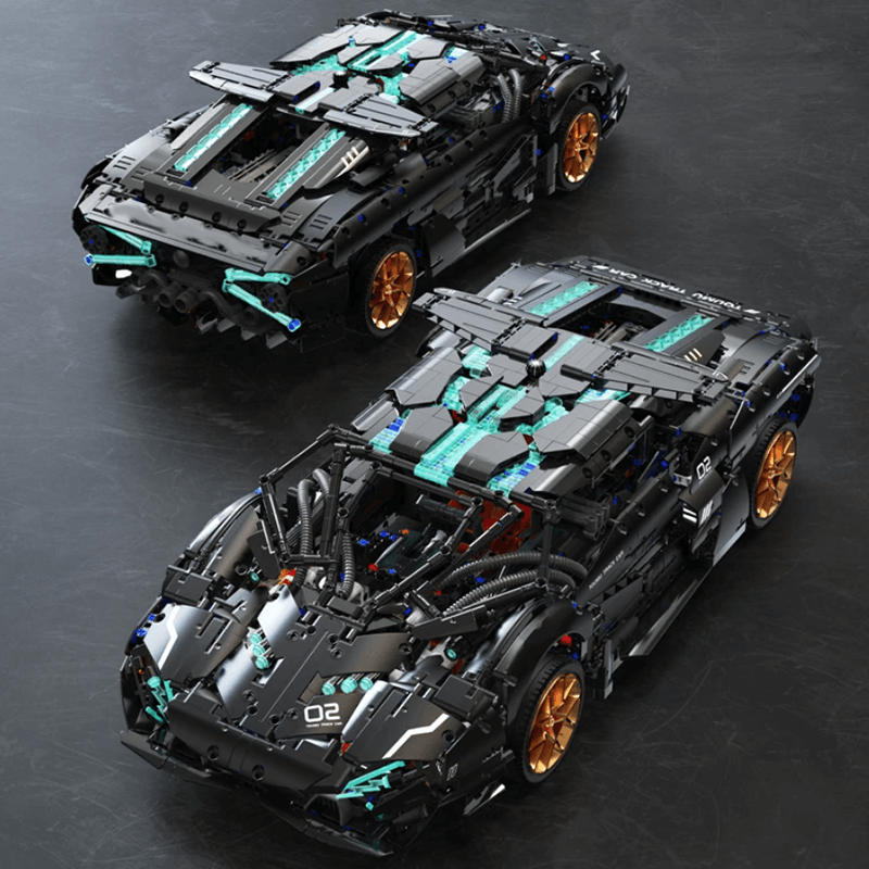Trilumity Building Block Set: 1:8 Lamborghini Italian V8 Concept Supercar Set (3520-Piece)