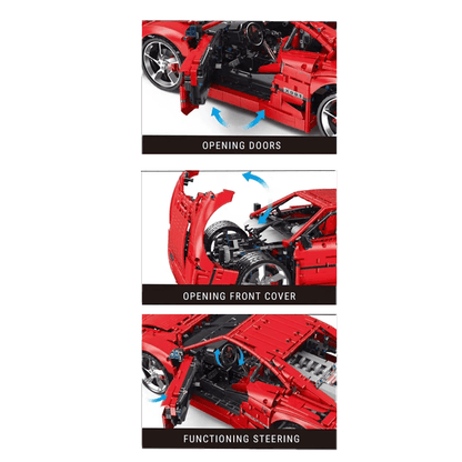 Trilumity Building Block Set: 1:8 The Ultimate 80s Turbo Icon Supercar (4026-Piece)