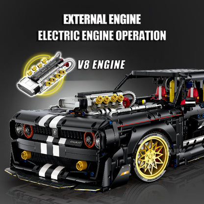 Trilumity Motorized Building Block Set: 1: 8 Dodge Challenger with Remote Control (3751-Piece)