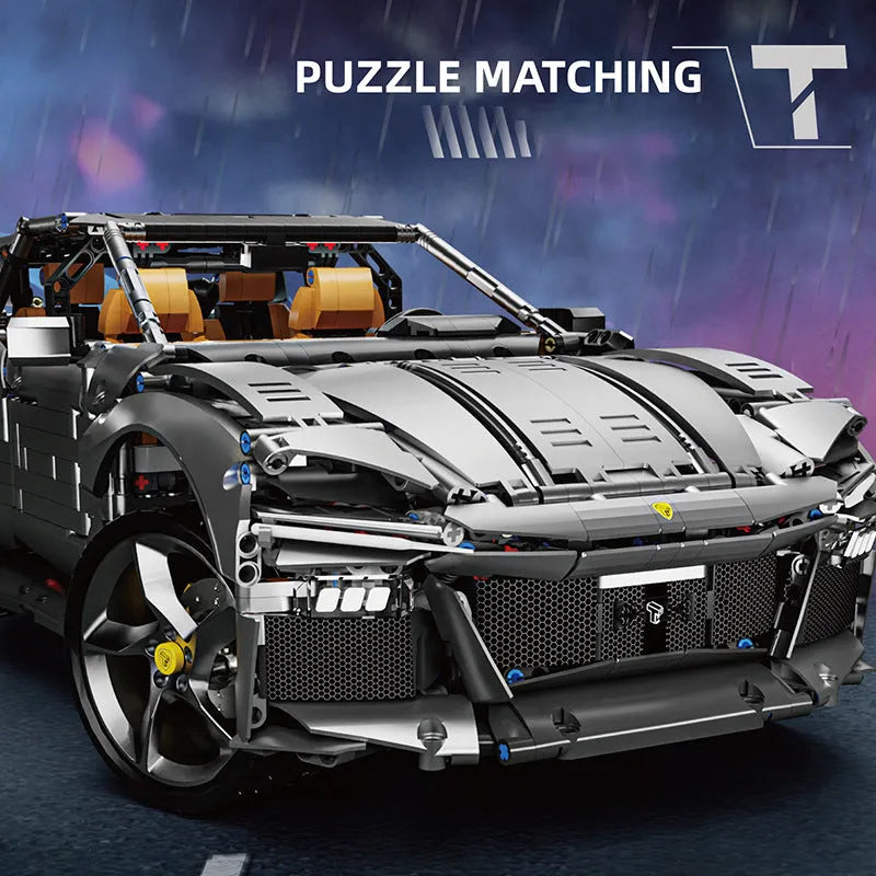 TiaGole MOC Motorized Building Block Set: Ferrari Purosangue SUV Supercar, Model T5041