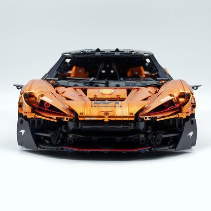 Trilumity Motorized Building Block Set: 1:8 The Ultimate British Woking Hypercar | Orange-Gold Custom Edition | Shipped in Original Gift Box