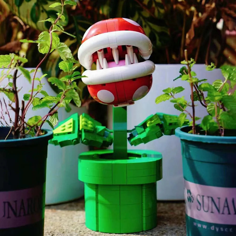 MOC Building Block Set: Super Mario Movie Piranha Plant, Model 79013