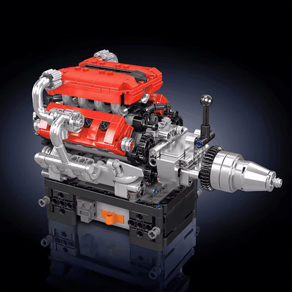 Trilumity Building Block Set: Motorised Italian V8 Engine (750-Piece)