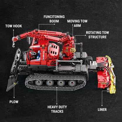 Trilumity Snow Groomer Building Block Set, Remote Control, 1,100-Piece