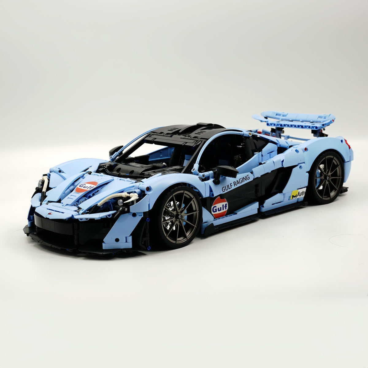Trilumity Building Block Set: 1: 8 The Ultimate British Hybrid Hypercar | Gulf Blue Custom Edition(3893-Piece)