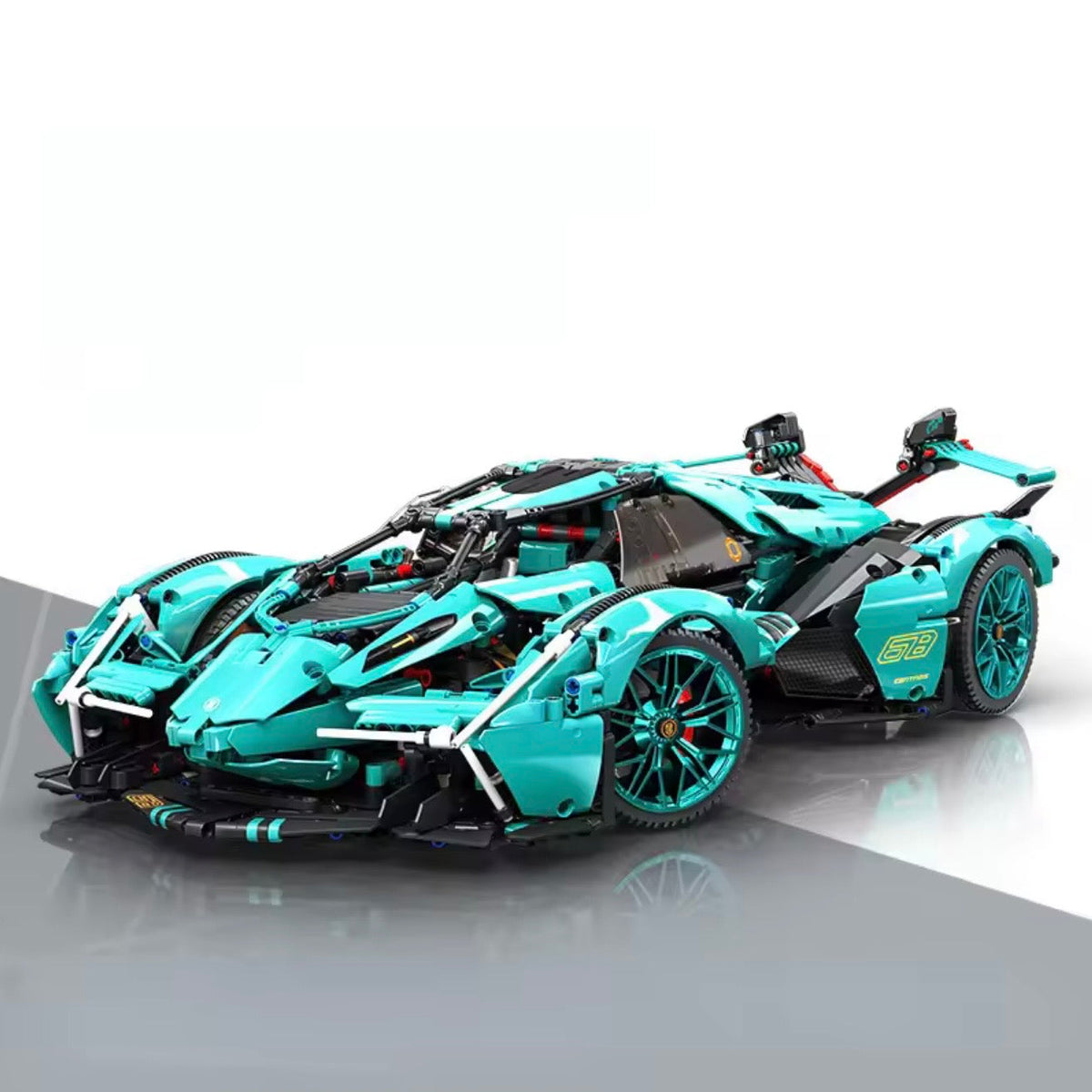 Trilumity Motorized Building Block Set: 1:8 Scale |Limited Edition V12 Italian Concept Futuristic Hypercar Model | 2528-Piece