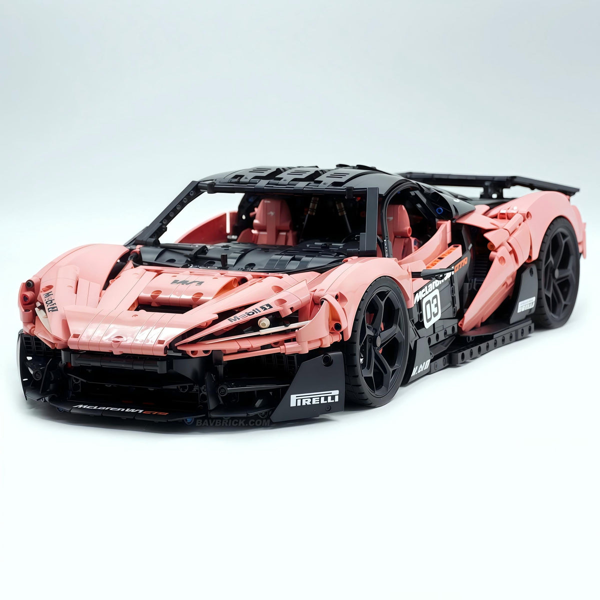 Trilumity Motorized Building Block Set: 1:8 The Ultimate British Woking Hypercar | Misty Rose Custom Edition | Shipped in Original Gift Box