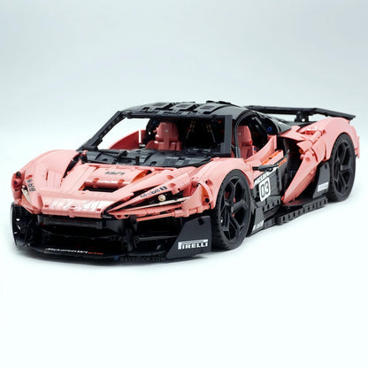 Trilumity Motorized Building Block Set: 1:8 The Ultimate British Woking Hypercar | Misty Rose Custom Edition | Shipped in Original Gift Box