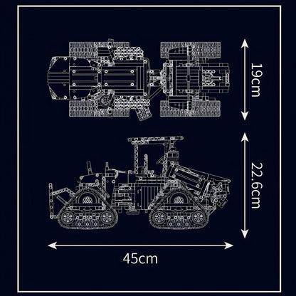 Trilumity Pneumatic Crawler Tractor Building Block Set, Remote Control, 1,698-Piece