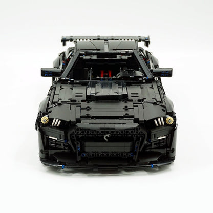 Trilumity Building Block Set: 1: 8 Ford Shelby Gt500, Matte Black Customized Version (3400Piece)