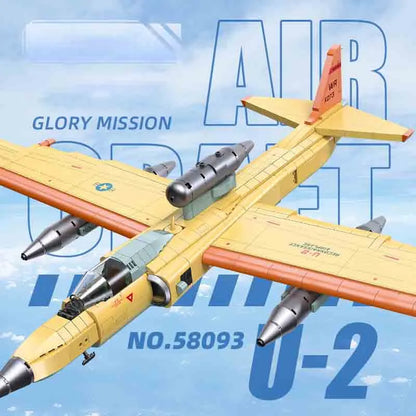 JieStar MOC Building Block Set: U2 Reconnaissance Aircraft, Model 58093