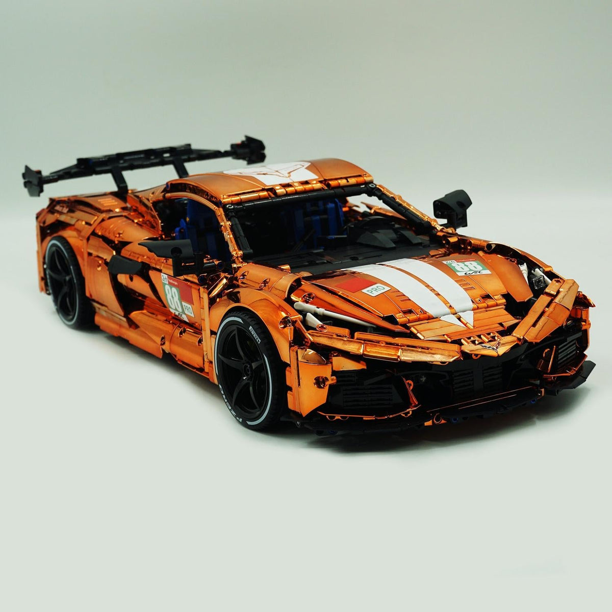 Trilumity Building Block Set: 1: 8 Corvette C8 Supercar Building Sets, Mirror electroplating Customized Edition (3788-Piece)