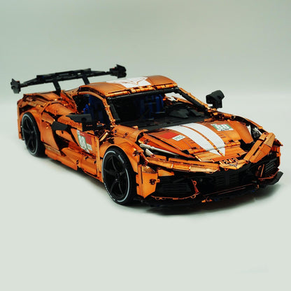 Trilumity Building Block Set: 1: 8 Corvette C8 Supercar Building Sets, Mirror electroplating Customized Edition (3788-Piece)