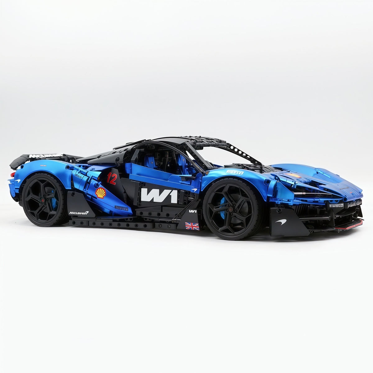 Trilumity Motorized Building Block Set: 1:8 The Ultimate British Woking Hypercar | Electric Sapphire Blue Custom Edition | Shipped in Original Gift