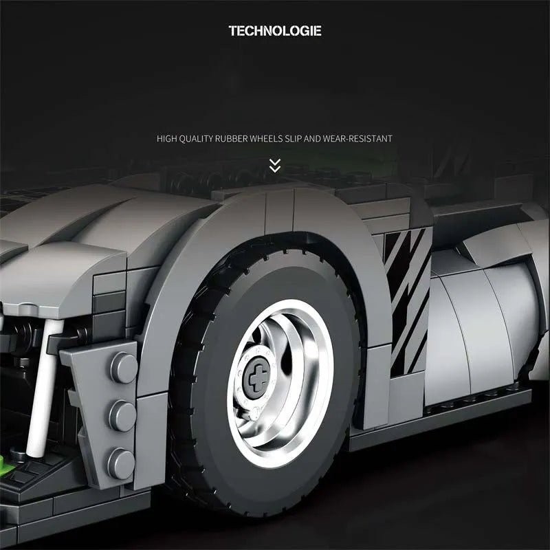 Reobrix MOC Building Block Set: PEUGEOT 9X8 Hybrid Racing Car, Model RE11031