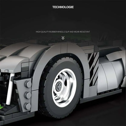 Reobrix MOC Building Block Set: PEUGEOT 9X8 Hybrid Racing Car, Model RE11031