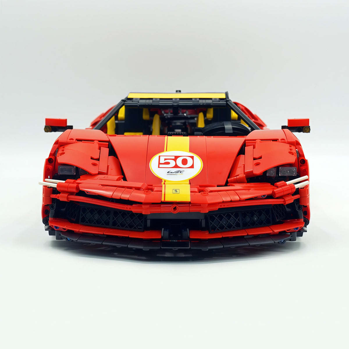 Trilumity Building Block Set: 1:8 Ferrari Sf90 Hypercar | Mechanical Linkage Version (3797-Piece)