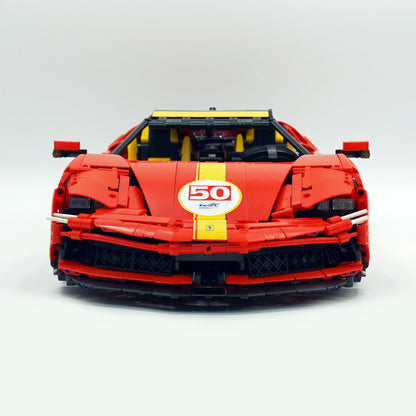 Trilumity Building Block Set: 1:8 Ferrari Sf90 Hypercar | Mechanical Linkage Version (3797-Piece)