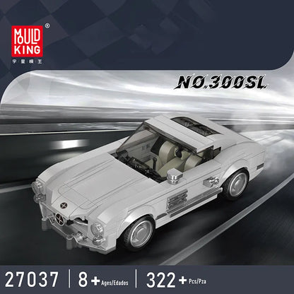 Mould King Building Block Set: Mini Mercedes-Benz 300SL Speed Champions Racers, Model K27037