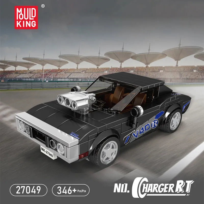 Mould King Building Block Set: Mini Charger RT Speed Champions Car, Model K27049