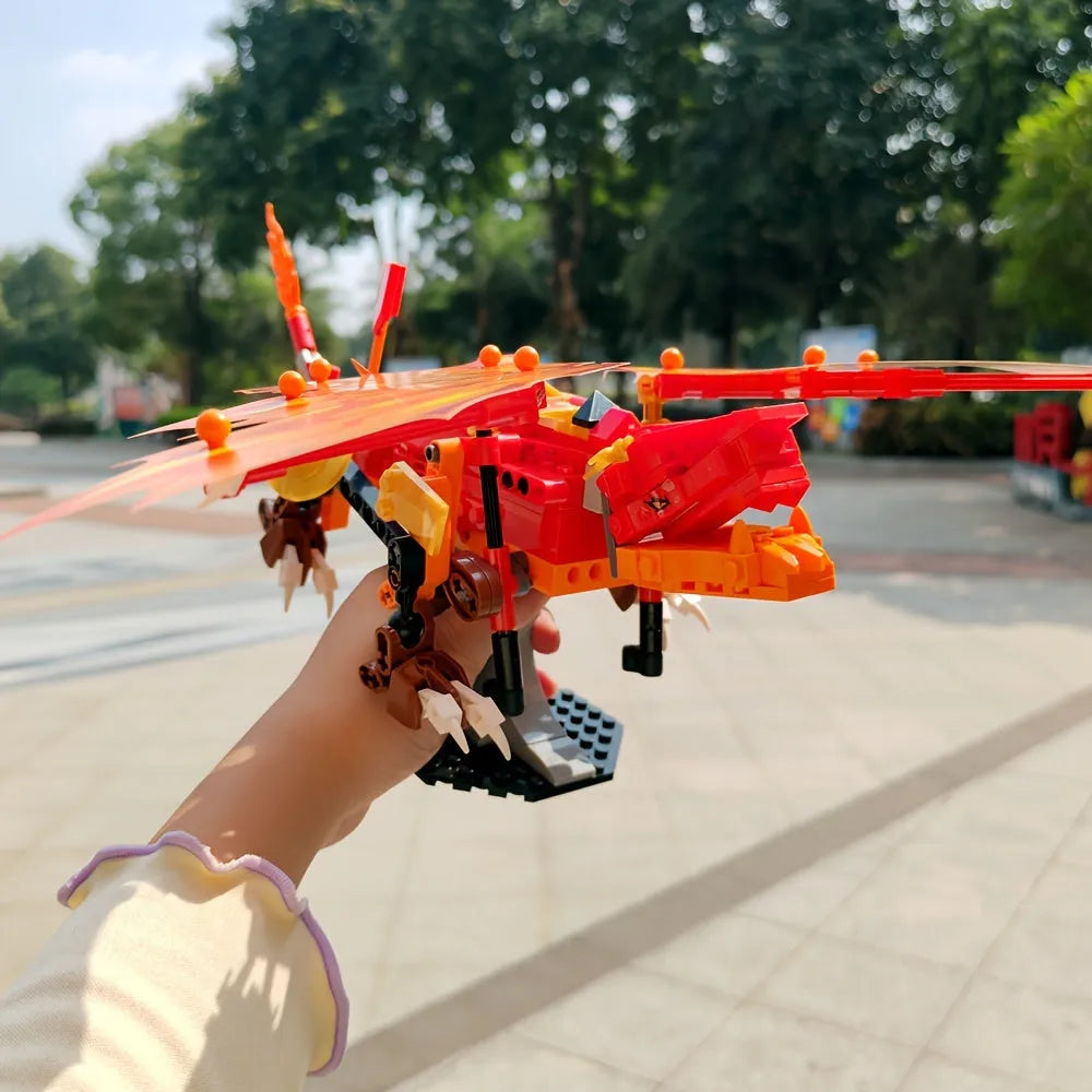 JieStar MOC Building Block Set: Movie Fire Dragon, Model JJ9019