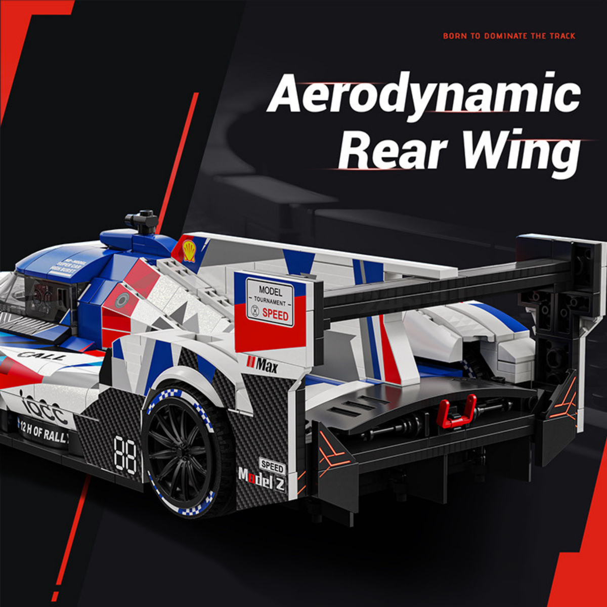 Trilumity Building Block Set: 1:16 BMW M Hybrid V8 LMDh Endurance Prototype(1068Piece)