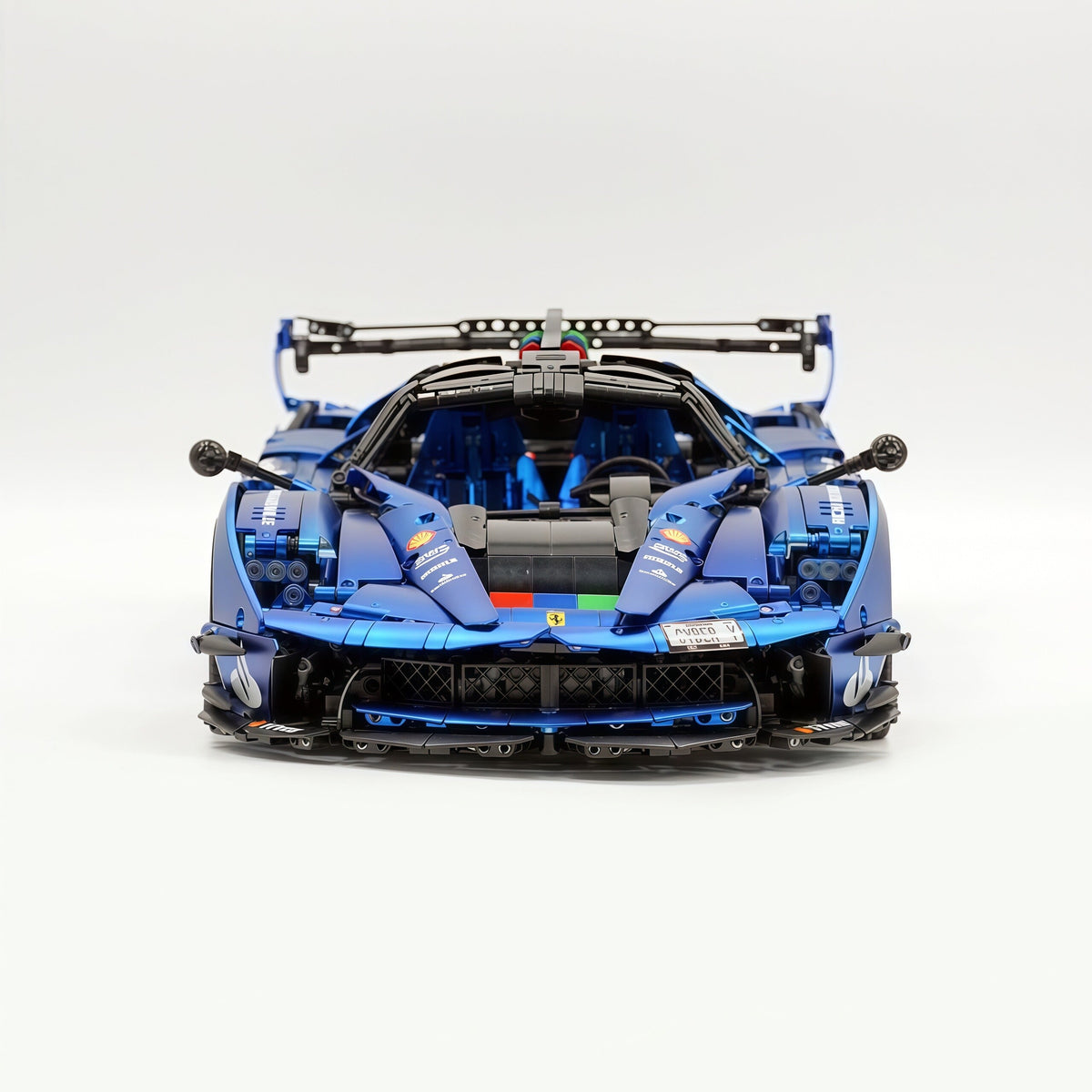 Trilumity Motorized Building Block Set: 1:8 The Ultimate Italian Hybrid Hypercar Evo | Matte Sapphire Blue Custom Edition (4058Piece)