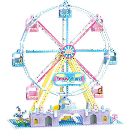 JieStar MOC Building Block Set: Motorized Ferris Wheel, Model FF30014
