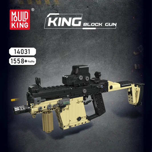 Mould King MOC Building Block Set: Motorized KRISS Vector SMG Gun, Model K14031