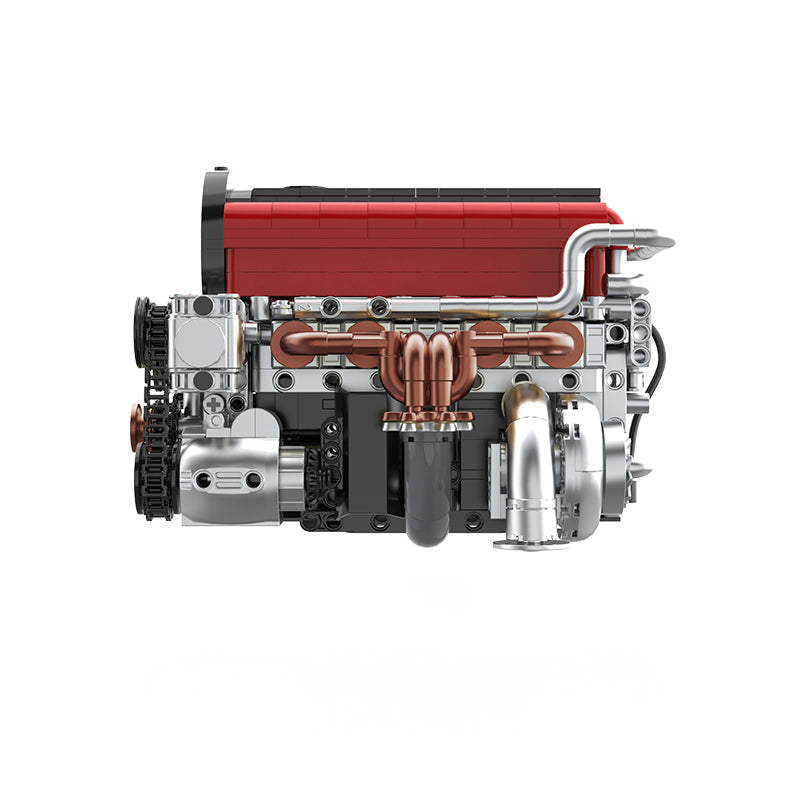 Trilumity Motorized Building Block Set: 🏁 4G63t | L4 Japanese Engine | Turbocharged Performance Model | 917-Piece
