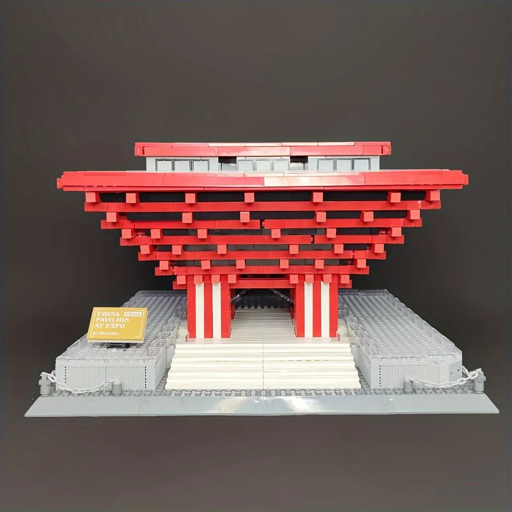 Wange Building Block Set: Famous China Pavilion At Expo 7210