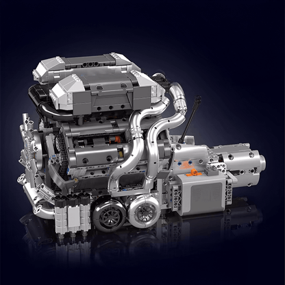 Trilumity Building Block Set: Motorised Hypercar W16 Engine & Gearbox (2024-Piece)
