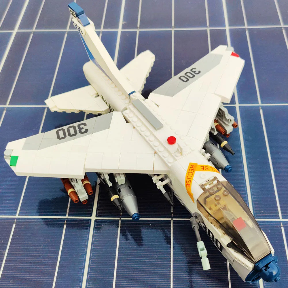 JieStar MOC Building Block Set: Aircraft A-7 Fighter Jet Attack Plane, Model 61044