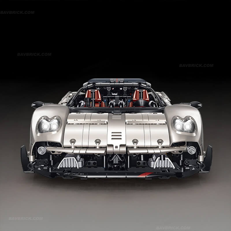 Trilumity Building Block Set: 1:8 The Ultimate Pagani Utopia Supercar | Limited Edition Champagne Gold V12 Italian Exotic (3314Piece)