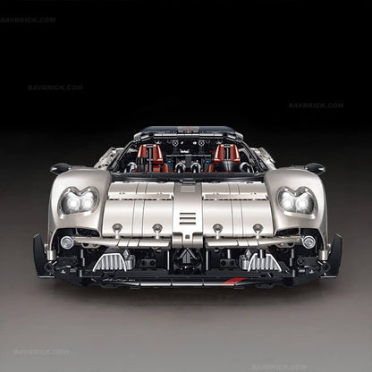 Trilumity Building Block Set: 1:8 The Ultimate Pagani Utopia Supercar | Limited Edition Champagne Gold V12 Italian Exotic (3314Piece)