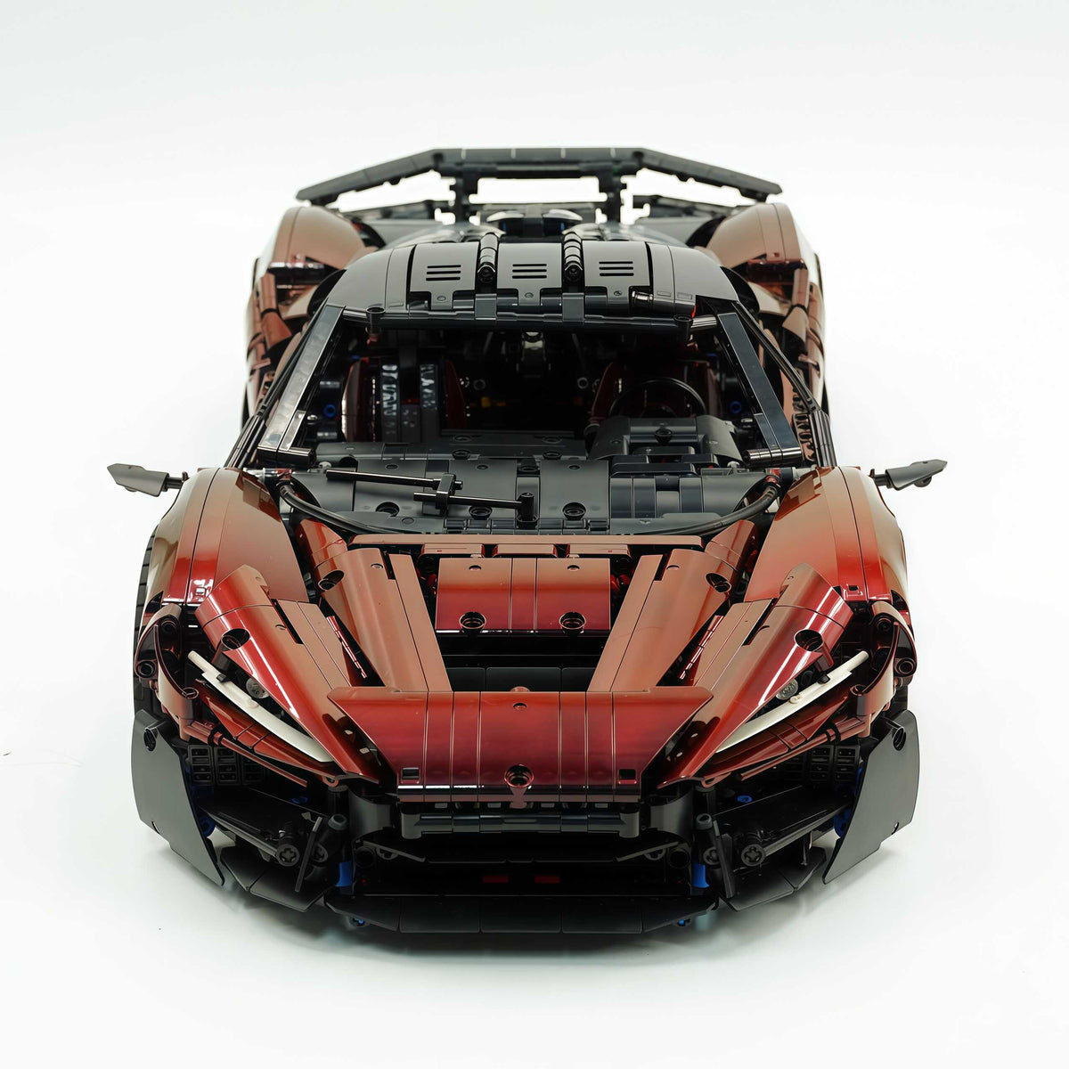 Trilumity Motorized Building Block Set: 1:8 The Ultimate British Woking Hypercar | Black & Red Chameleon Paint Edition | Shipped in Original Gift Box