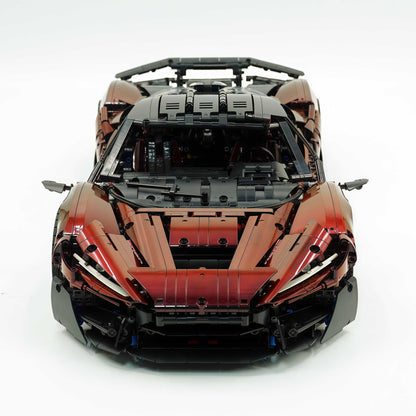 Trilumity Motorized Building Block Set: 1:8 The Ultimate British Woking Hypercar | Black & Red Chameleon Paint Edition | Shipped in Original Gift Box